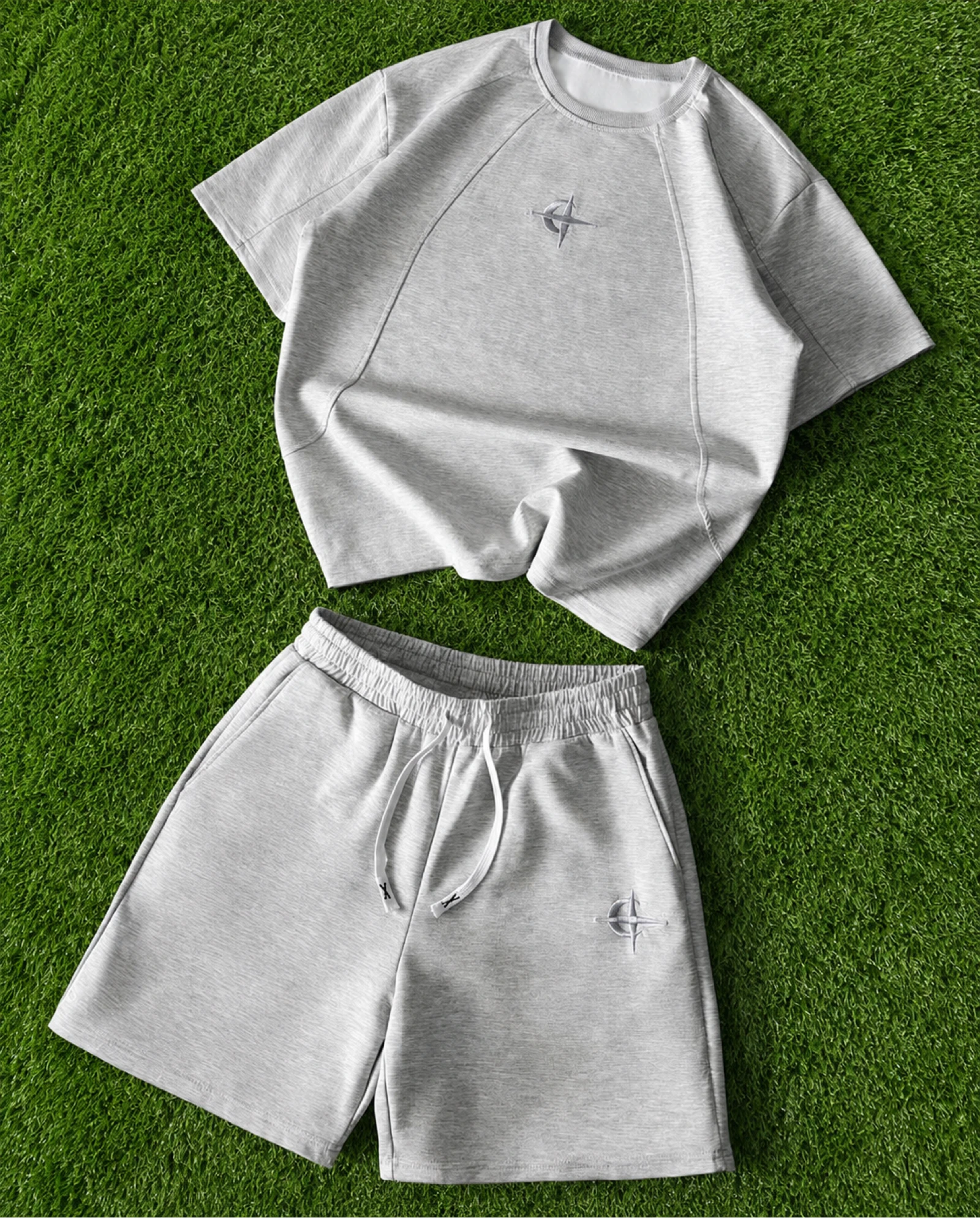 Ensemble Short Et T-shirt Y2K Gris Neuf Jamais Porté Taille S